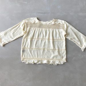 Isabel Marant boxy embroidered ruffle trim top